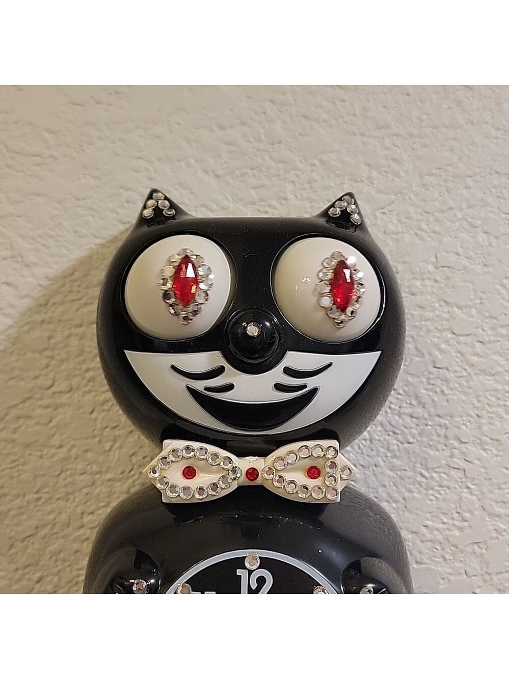 Jeweled Classic Black Kit-Cat Klock clock SUPER RARE Vintage